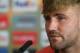 Manchester United's English defender Luke Shaw takes part in a press conference at their Carrington base in Manchester, northwest England, on October 19, 2016 ahead of their UEFA Europa League group A football match against Fenerbahce on October 20. / AFP