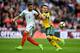 LONDON, ENGLAND - MARCH 26: Kyle Walker of England battles for the ball with Fiodor Cernych of Lithuania during the FIFA 2018 World Cup Qualifier between England and Lithuania at Wembley Stadium on March 26, 2017 in London, England. (Photo by Laurence G