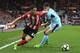 SUNDERLAND, ENGLAND - MARCH 18: Adnan Januzaj of Sunderland (L) attempts to take the balll past Robbie Brady of Burnley (R) during the Premier League match between Sunderland and Burnley at Stadium of Light on March 18, 2017 in Sunderland, England. (Phot