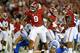 TUSCALOOSA, AL - OCTOBER 01: Da'Shawn Hand #9 of the Alabama Crimson Tide reacts after tackling Benjamin Snell Jr. #26 of the Kentucky Wildcats at Bryant-Denny Stadium on October 1, 2016 in Tuscaloosa, Alabama. (Photo by Kevin C. Cox/Getty Images)