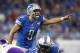 DETROIT.MI - NOVEMBER 24: Quarterback Matthew Stafford #9 of the Detroit Lions directs his team against the Minnesota Vikings during second half action at Ford Field on November 24, 2016 in Detroit, Michigan. (Photo by Gregory Shamus/Getty Images)