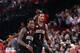 PORTLAND, OR - NOVEMBER 27: Trevor Ariza #1 and Patrick Beverley #2 of the Houston Rockets react during the game against the Portland Trail Blazers on November 27, 2016 at the Moda Center in Portland, Oregon. NOTE TO USER: User expressly acknowledges and