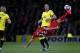 Liverpool's German midfielder Emre Can connects with this overhead kick to open the scoring in the English Premier League football match between Watford and Liverpool at Vicarage Road Stadium in Watford, north of London on May 1, 2017. / AFP PHOTO / Adria