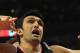 CHICAGO, IL - JANUARY 03: Zaza Pachulia #27 of the Atlanta Hawks looses control of the ball against the Chicago Bulls at the United Center on January 3, 2012 in Chicago, Illinois. NOTE TO USER: User expressly acknowledges and agrees that, by downloading and or using this photograph, User is consenting to the terms and conditions of the Getty Images License Agreement. (Photo by Jonathan Daniel/Getty Images)