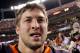 DENVER, CO - JANUARY 08: Tim Tebow #15 of the Denver Broncos celebrates after defeating the Pittsburgh Steelers in overtime of the AFC Wild Card Playoff game at Sports Authority Field at Mile High on January 8, 2012 in Denver, Colorado. The Denver Broncos defeated the the Pittsburgh Steelers in overtime 23 - 29. (Photo by Doug Pensinger/Getty Images)