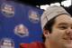 NEW ORLEANS, LA - JANUARY 06: William Vlachos #73 of the Alabama Crimson Tide talks to the media at the Mercedes-Benz Superdome on January 6, 2012 in New Orleans, Louisiana. LSU and Alabama will play in the BCS National Championship on January 9th. (Photo by Chris Graythen/Getty Images)