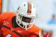 MIAMI GARDENS, FL - SEPTEMBER 24: Running back Lamar Miller #6 of the Miami Hurricanes rushes upfield against the Kansas State University Wildcats September 24, 2011 at Sun Life Stadium in Miami Gardens, Florida. (Photo by Al Messerschmidt/Getty Images)