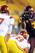 TEMPE, AZ - SEPTEMBER 24: Vontaze Burfict #7 of the Arizona State Sun Devils points and yells at quarterback Matt Barkley #7 of the University of Southern California Trojans just prior to a play at Sun Devil Stadium on September 24, 2011 in Tempe, Arizona. (Photo by Norm Hall/Getty Images)