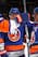 UNIONDALE, NY - JANUARY 10: John Tavares #91 of the New York Islanders celebrates his goal with teammates Andrew MacDonald #47 and Matt Moulson #26 during their game on January10, 2012 at the Nassau Coliseum in Uniondale, New York. (Photo by Al Bello/Getty Images)