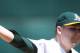 OAKLAND, CA - AUGUST 13: Trevor Cahill #53 of the Oakland Athletics pitches against the Texas Rangers at O.co Coliseum on August 13, 2011 in Oakland, California. (Photo by Jed Jacobsohn/Getty Images)