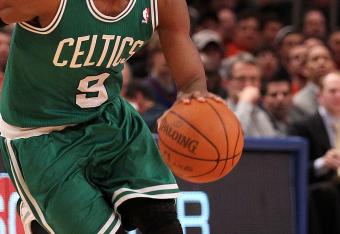 Rajon Rondo and the Celtics had a frustrating first quarter.