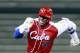 SAN DIEGO - MARCH 18: Yoennis Cespedes #51 of Cuba runs to third base after hitting into the corner of the outfield againts Japan during the 2009 World Baseball Classic Round 2 Pool 1 Game 5 on March 18, 2009 at Petco Park in San Diego, California. (Photo by Jeff Bottari/Getty Images)