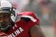 ORLANDO, FL - JANUARY 02: Alshon Jeffery #1 of the South Carolina Gamecocks makes a catch during the Capitol One Bowl against the Nebraska Cornhuskers at Florida Citrus Bowl on January 2, 2012 in Orlando, Florida. (Photo by Mike Ehrmann/Getty Images)