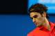 MELBOURNE, AUSTRALIA - JANUARY 16: Roger Federer of Switzerland plays a forehand in his first round match against Alexander Kudryavtsev of Russia during day one of the 2012 Australian Open at Melbourne Park on January 16, 2012 in Melbourne, Australia. (Photo by Mark Dadswell/Getty Images)