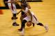 SAN DIEGO, CA - JANUARY 14 - Xavier Thames #2 of the San Diego State Aztecs dribbles past Oscar Bellfield #0 of the UNLV Runnin' Rebels during the first half of the game at Viejas Arena on January 14, 2012 in San Diego, California. (Photo by Kent C. Horner/Getty Images)