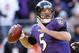 BALTIMORE, MD - JANUARY 15: Quarterback Joe Flacco #5 of the Baltimore Ravens passes against the Houston Texans during the AFC Divisional playoff game at M&T Bank Stadium on January 15, 2012 in Baltimore, Maryland. (Photo by Rob Carr/Getty Images)