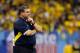 NEW ORLEANS, LA - JANUARY 03: Head coach Brady Hoke of the Michigan Wolverines looks on against the Virginia Tech Hokies during the Allstate Sugar Bowl at Mercedes-Benz Superdome on January 3, 2012 in New Orleans, Louisiana. (Photo by Kevin C. Cox/Getty Images)