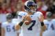 LINCOLN, NE - NOVEMBER 05: Quarterback Dan Persa #7 of the Northwestern Wildcats looks down field during their game against the Nebraska Cornhuskers at Memorial Stadium November 5, 2011 in Lincoln, Nebraska. Northwestern beat Nebraska 28-25. (Photo by Eric Francis/Getty Images)