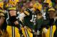 GREEN BAY, WI - JANUARY 15: Aaron Rodgers #12 of the Green Bay Packers looks on in the fourth quarter against the New York Giants during their NFC Divisional playoff game at Lambeau Field on January 15, 2012 in Green Bay, Wisconsin. (Photo by Jonathan Daniel/Getty Images)