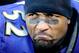 BALTIMORE, MD - JANUARY 15: Ray Lewis #52 of the Baltimore Ravens looks on from the bench during the AFC Divisional playoff game against the Houston Texans at M&T Bank Stadium on January 15, 2012 in Baltimore, Maryland. Baltimore won 20-13 in regulation. (Photo by Patrick McDermott/Getty Images)