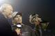 New England Patriots Head Coach Bill Belichick holds The Vince Lombardi Trophy after the Patriots won Super Bowl XXXIX at Alltel Stadium in Jacksonville, Florida on February 6, 2005. (Photo by A. Messerschmidt/Getty Images)