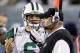 PHILADELPHIA, PA - DECEMBER 18: Mark Sanchez #6 of the New York Jets talks with head coach Rex Ryan during the first half against the Philadelphia Eagles at Lincoln Financial Field on December 18, 2011 in Philadelphia, Pennsylvania. (Photo by Rob Carr/Getty Images)