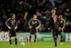 MANCHESTER, ENGLAND - DECEMBER 07: The Bayern Muenchen players look on after conceding a goal during the UEFA Champions League Group A match between Manchester City and FC Bayern Muenchen at the Etihad Stadium on December 7, 2011 in Manchester, England. (Photo by Michael Regan/Getty Images)