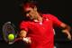 SYDNEY, AUSTRALIA - SEPTEMBER 18: Roger Federer of Switzerland plays a forehand in his Davis Cup World Group Playoff Tie match against Bernard Tomic of Australia at Royal Sydney Golf Club on September 18, 2011 in Sydney, Australia. (Photo by Matt King/Getty Images)