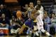CHARLOTTE, NC - JANUARY 14: Monta Ellis #8 of the Golden State Warriors posts up Kemba Walker #1 of the Charlotte Bobcats during their game at Time Warner Cable Arena on January 14, 2012 in Charlotte, North Carolina. NOTE TO USER: User expressly acknowledges and agrees that, by downloading and or using this photograph, User is consenting to the terms and conditions of the Getty Images License Agreement. (Photo by Streeter Lecka/Getty Images)