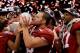 NEW ORLEANS, LA - JANUARY 09: Nick Gentry #58 and the Alabama Crimson Tide celebrate after defeating Louisiana State University Tigers in the 2012 Allstate BCS National Championship Game at Mercedes-Benz Superdome on January 9, 2012 in New Orleans, Louisiana. Alabama won the game by a score of 21-0. (Photo by Ronald Martinez/Getty Images)