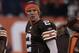 CLEVELAND - DECEMBER 21: Quarterback Tim Couch #2 of the Cleveland Browns watches from the sidelines during the game against the Baltimore Ravens at Cleveland Browns Stadium on December 21, 2003 in Cleveland, Ohio. The Ravens won 35-0. (Photo by David Maxwell/Getty Images)