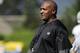 NAPA, CA - AUGUST 5: Head coach Hue Jackson of the Oakland Raiders looks on during practice at the Oakland Raiders training facility on August 5, 2011 in Napa, California. (Photo by Thearon W. Henderson/Getty Images)