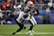 FOXBORO, MA - JANUARY 22: Rob Gronkowski #87 of the New England Patriots gets tackle by Bernard Pollard #31 of the Baltimore Ravens during their AFC Championship Game at Gillette Stadium on January 22, 2012 in Foxboro, Massachusetts. (Photo by Al Bello/Getty Images)