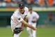 DETROIT, MI - OCTOBER 13: Justin Verlander #35 of the Detroit Tigers throws a pitch against the Texas Rangers in Game Five of the American League Championship Series at Comerica Park on October 13, 2011 in Detroit, Michigan. (Photo by Leon Halip/Getty Images)