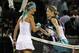 KEY BISCAYNE, FL - MARCH 30: (L-R) Victoria Azarenka of Belarus is congratulated by Kim Clijsters of Belgium after Azarenka won their match during the Sony Ericsson Open at Crandon Park Tennis Center on March 30, 2011 in Key Biscayne, Florida. (Photo by Al Bello/Getty Images)