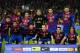 Alexis Sanchez and Andres Iniesta in FC Barcelona Group Photo