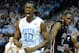 LAS VEGAS, NV - NOVEMBER 25: Harrison Barnes #40 of the North Carolina Tar Heels reacts after dunking the ball as RJ Slawson #33 of the South Carolina Gamecocks reaches for the ball during the third round of the Continental Tire Las Vegas Invitational at the Orleans Arena November 25, 2011 in Las Vegas, Nevada. North Carolina won 87-62. (Photo by Ethan Miller/Getty Images)