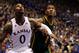 LAWRENCE, KS - JANUARY 16: Thomas Robinson #0 of the Kansas Jayhawks and Perry Jones III #1 of the Baylor Bears box out during the game on January 16, 2012 at Allen Fieldhouse in Lawrence, Kansas. (Photo by Jamie Squire/Getty Images)