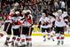 Ottawa's Captain Daniel Alfredsson celebrating with his team