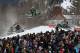 ASPEN, CO - JANUARY 30: Spectators pack together next to the course as competitors criss cross the course during an elimination round in the Snowmobile SnoCross during Winter X Games 15 at Buttermilk Mountain on January 30, 2011 in Aspen, Colorado. (Photo by Doug Pensinger/Getty Images)