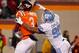 BLACKSBURG, VIRGINIA - NOVEMBER 17: Quarterback Logan Thomas #3 of the Virginia Tech Hokies is tackled by defensive end Quinton Coples #90 of the North Carolina Tar Heels at Lane Stadium on November 17, 2011 in Blacksburg, Virginia. (Photo by Geoff Burke/Getty Images)