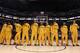 PHOENIX, AZ - JANUARY 12: The Cleveland Cavaliers stand attended for the National Anthem before the NBA game against the Phoenix Suns at US Airways Center on January 12, 2012 in Phoenix, Arizona. The Cavaliers defeated the Suns 101-90. NOTE TO USER: User expressly acknowledges and agrees that, by downloading and or using this photograph, User is consenting to the terms and conditions of the Getty Images License Agreement. (Photo by Christian Petersen/Getty Images)