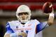 LAS VEGAS, NV - NOVEMBER 05: Quarterback Kellen Moore #11 of the Boise State Broncos warms up before a game against the UNLV Rebels at Sam Boyd Stadium November 5, 2011 in Las Vegas, Nevada. The Broncos won 48-21 giving Moore his 46th victory and making him the winningest quarterback in NCAA history. (Photo by Ethan Miller/Getty Images)