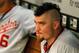 MIAMI GARDENS, FL - SEPTEMBER 27: Jonny Gomes #30 of the Washington Nationals looks on during a game against the Florida Marlins at Sun Life Stadium on September 27, 2011 in Miami Gardens, Florida. (Photo by Mike Ehrmann/Getty Images)