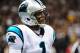 NEW ORLEANS, LA - JANUARY 1: Cam Newton #1 of the Carolina Panthers heads off the field after throwing an interception against the New Orleans Saints at the Mercedes-Benz Superdome on January 1, 2012 in New Orleans, Louisiana (Photo by Scott Cunningham/Getty Images)