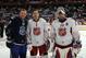 OTTAWA, ON - JANUARY 29: Teammates Marian Gaborik #10 of the New York Rangers and Team Chara, Dan Girardi #5 and Henrik Lundqvist #30 of the New York Rangers and Team Alfredsson stand on the ice prior to the 2012 Tim Hortons NHL All-Star Game between Team Alfredsson and Team Chara at Scotiabank Place on January 29, 2012 in Ottawa, Ontario, Canada. (Photo by Bruce Bennett/Getty Images)