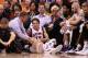 PHOENIX, AZ - JANUARY 12: Steve Nash #13 of the Phoenix Suns has ice placed on his thigh during the NBA game against the Cleveland Cavaliers at US Airways Center on January 12, 2012 in Phoenix, Arizona. The Cavaliers defeated the Suns 101-90. NOTE TO USER: User expressly acknowledges and agrees that, by downloading and or using this photograph, User is consenting to the terms and conditions of the Getty Images License Agreement. (Photo by Christian Petersen/Getty Images)