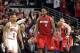 Derek Rose (Bulls #1) and LeBron James (Miami #6)