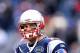 FOXBORO, MA - JANUARY 22: Tom Brady #12 of the New England Patriots looks on against the Baltimore Ravens during their AFC Championship Game at Gillette Stadium on January 22, 2012 in Foxboro, Massachusetts. (Photo by Elsa/Getty Images)
