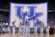 LEXINGTON, KY - JANUARY 21: The Kentucky Wildcats cheerleaders perform during the game against the Alabama Crimson Tide at Rupp Arena on January 21, 2012 in Lexington, Kentucky. (Photo by Andy Lyons/Getty Images)